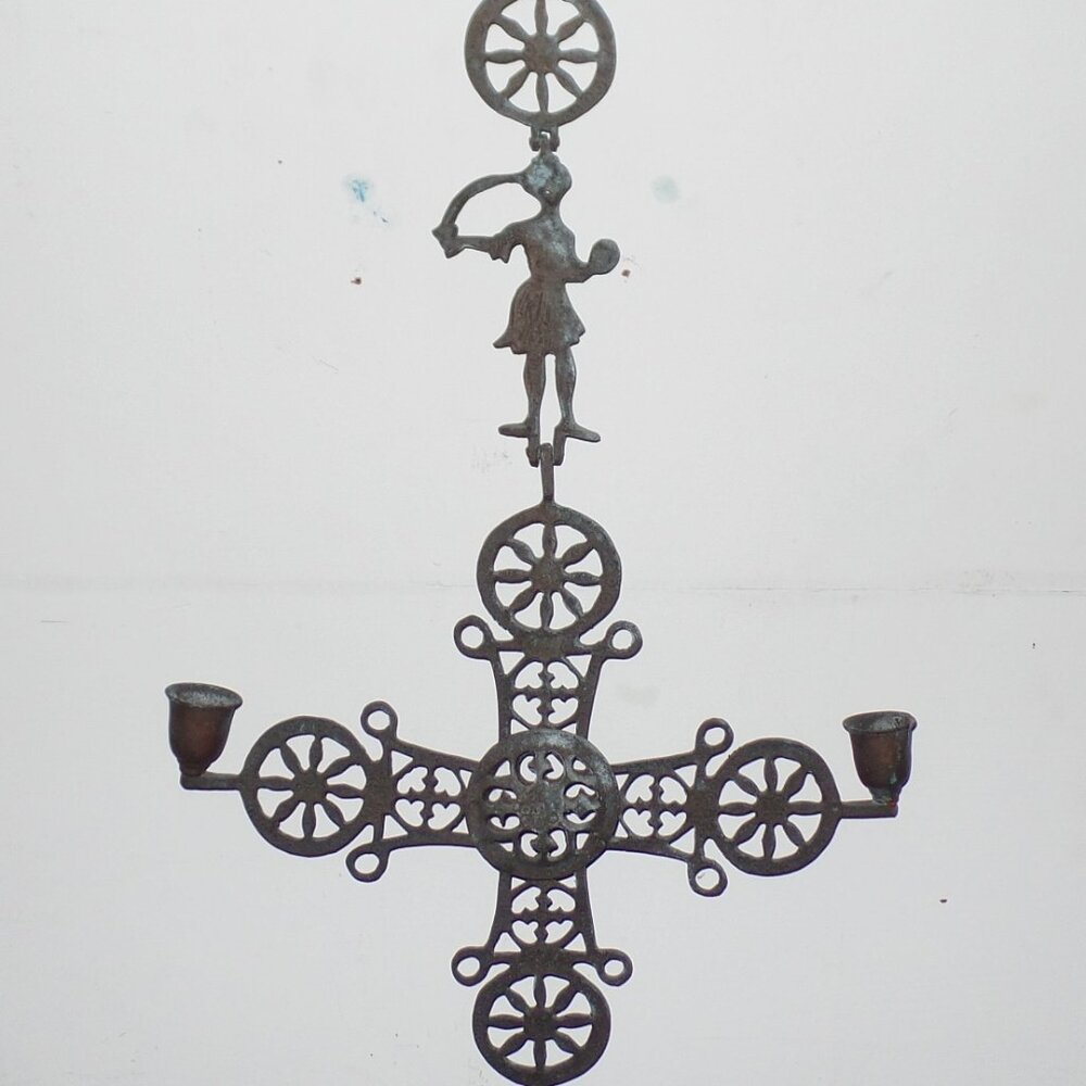 Byzantine Cross Candle Holder